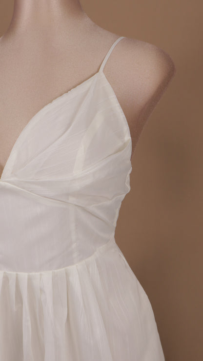 Vestido maxi con falda estampada linea A