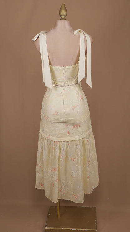 Vestido maxi estampado con tirantes ajustable