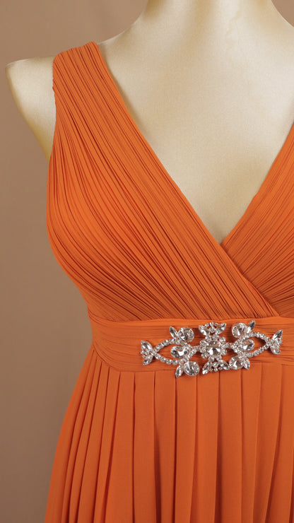 Vestido largo plus size corte imperio