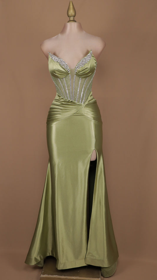 Vestido largo estraple elegante