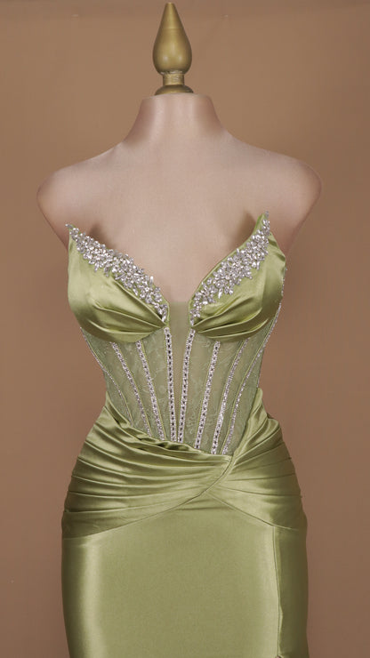 Vestido largo estraple elegante