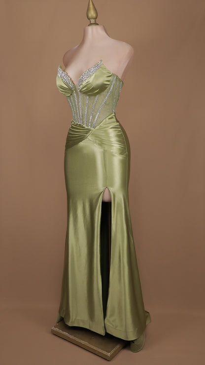 Vestido largo estraple elegante