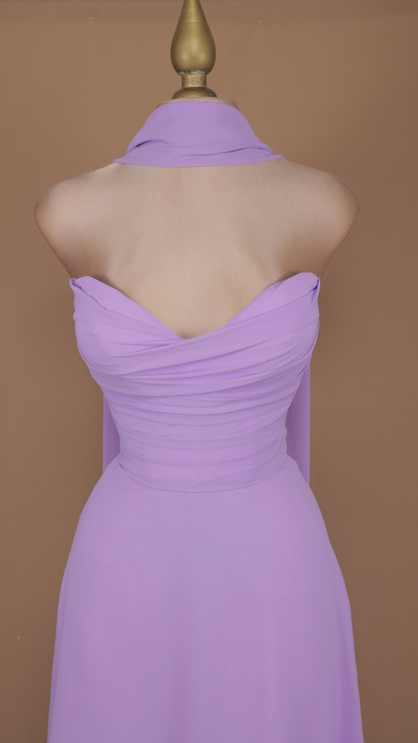 Vestido largo estraple con corset