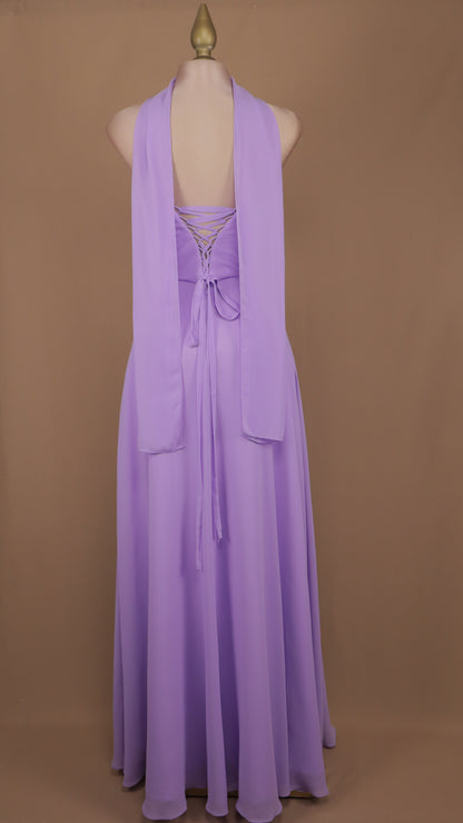 Vestido largo estraple con corset