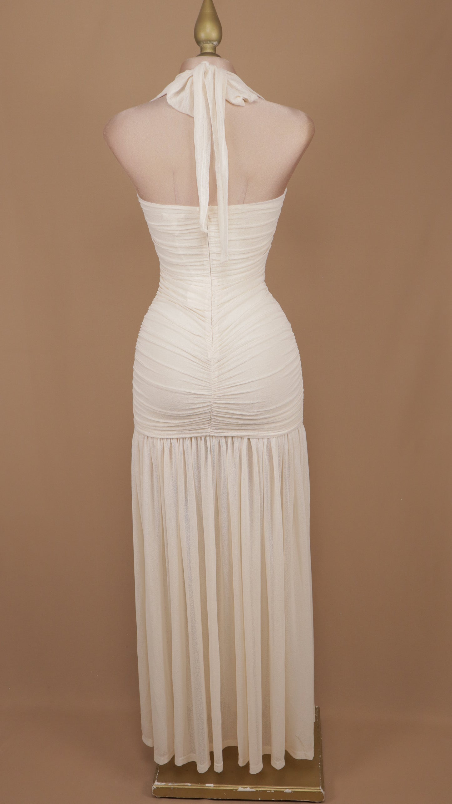 Vestido largo pegadito cuello halter