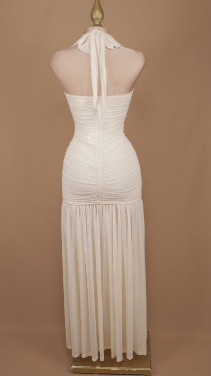 Vestido largo pegadito cuello halter