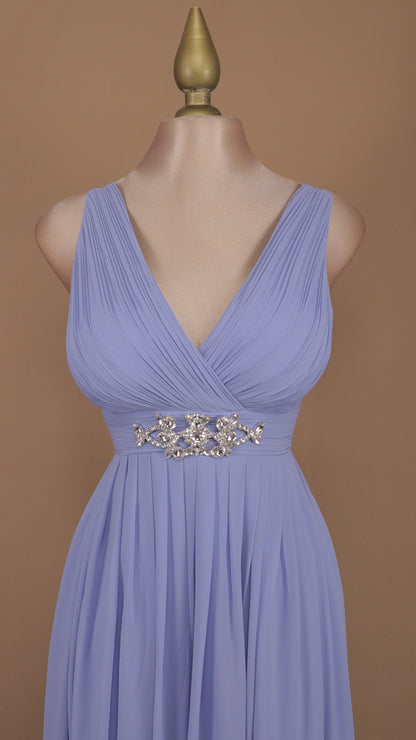 Vestido largo plus size corte imperio