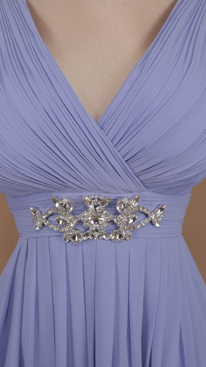 Vestido largo plus size corte imperio