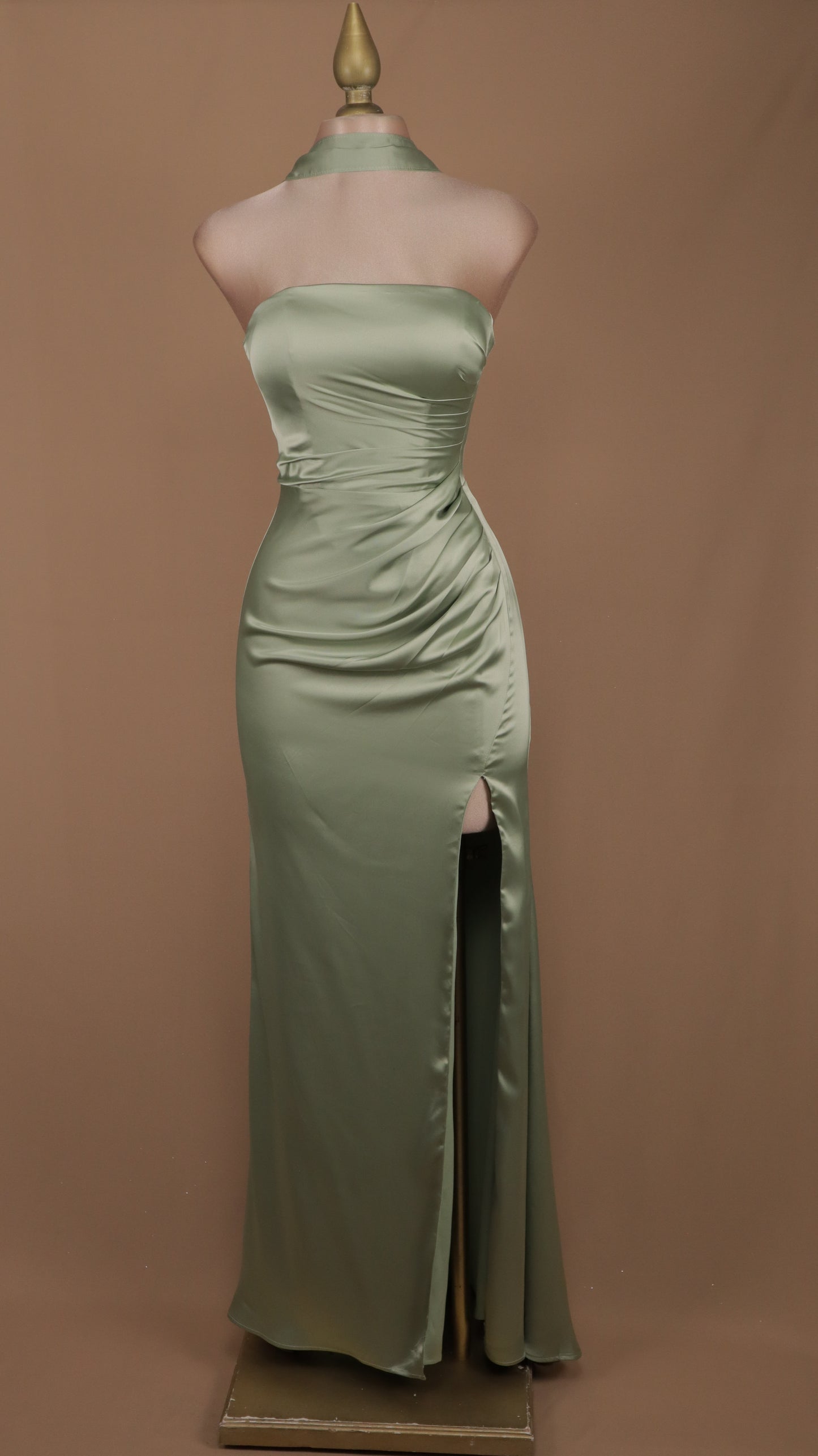 Vestido largo strapless
