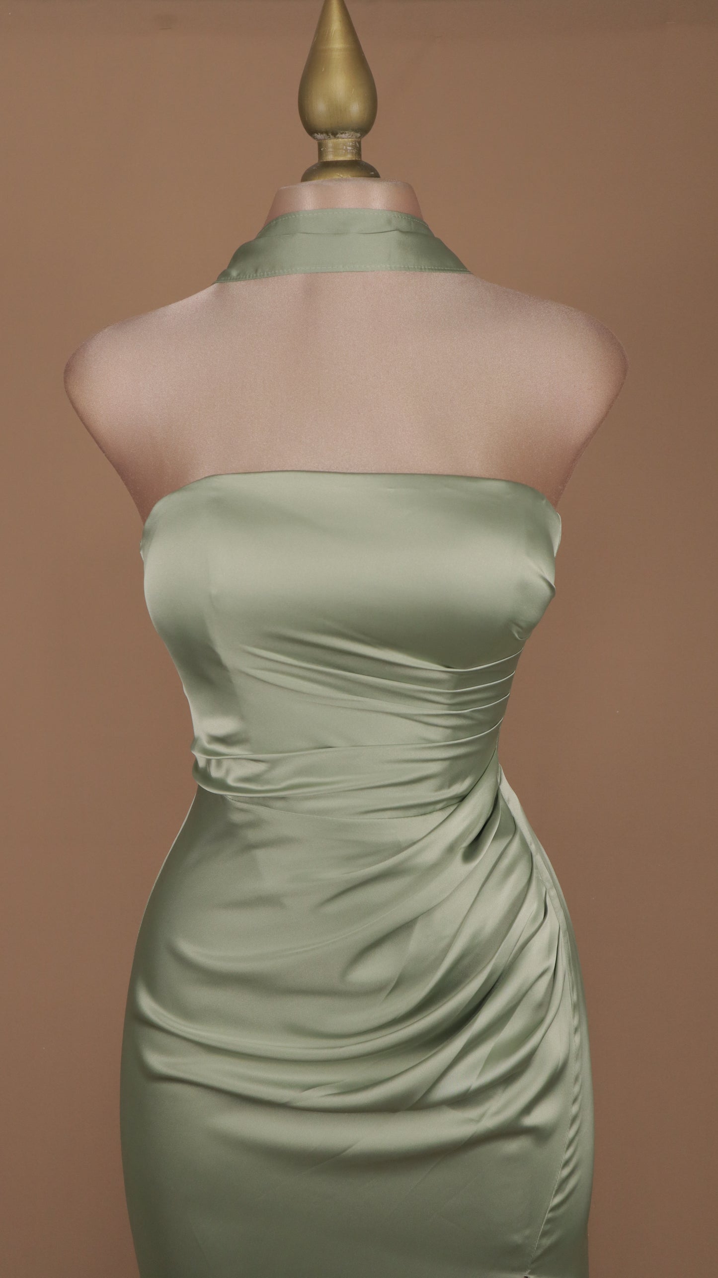 Vestido largo strapless