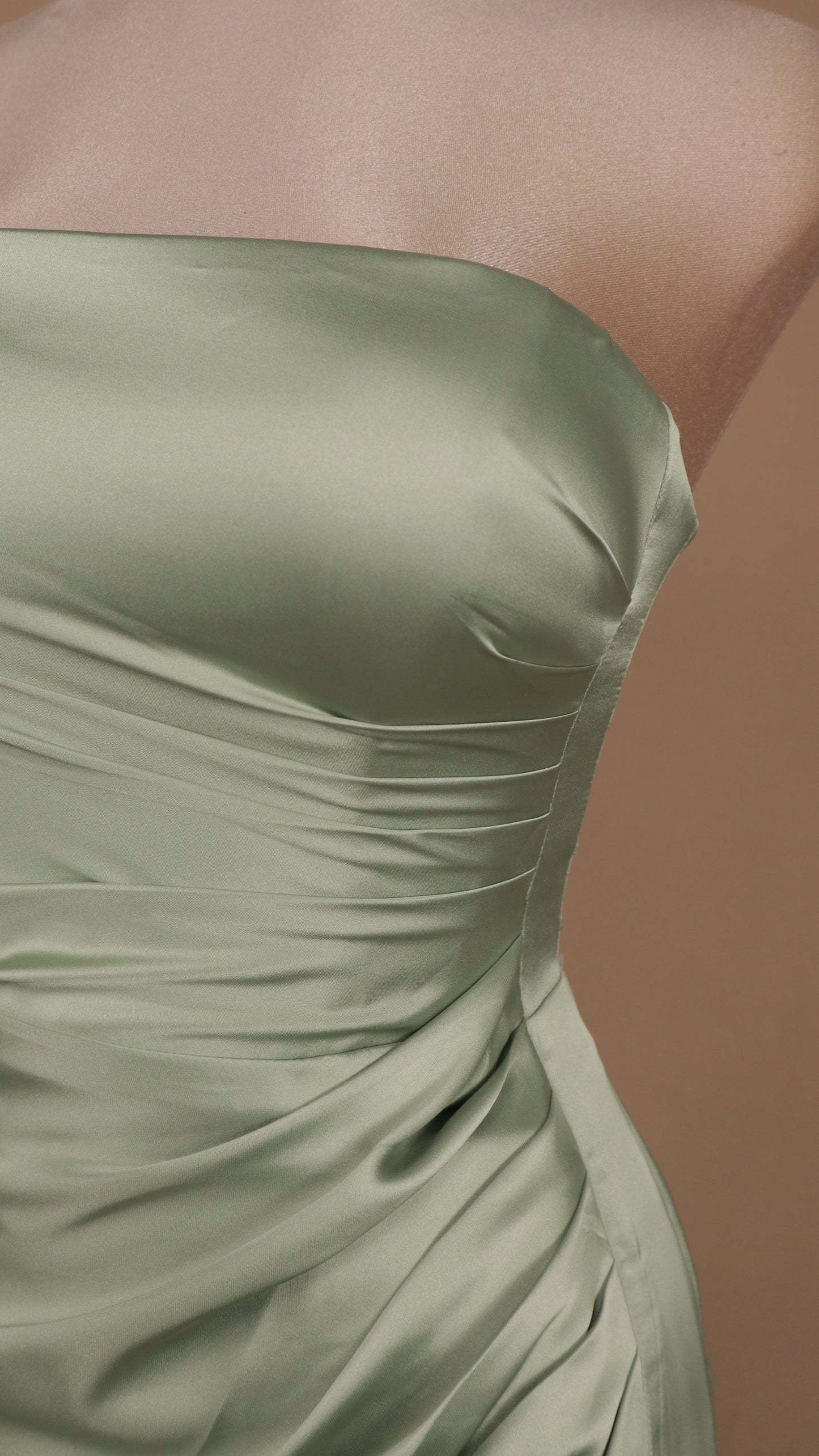 Vestido largo strapless