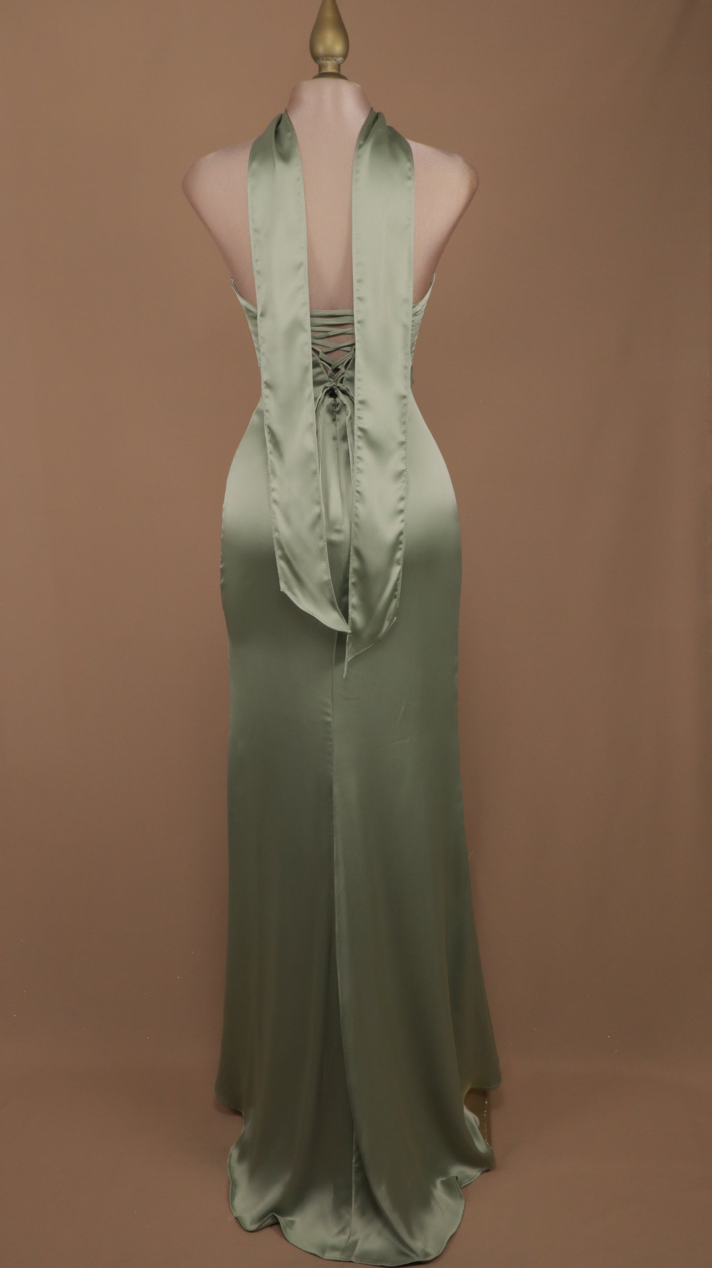 Vestido largo strapless