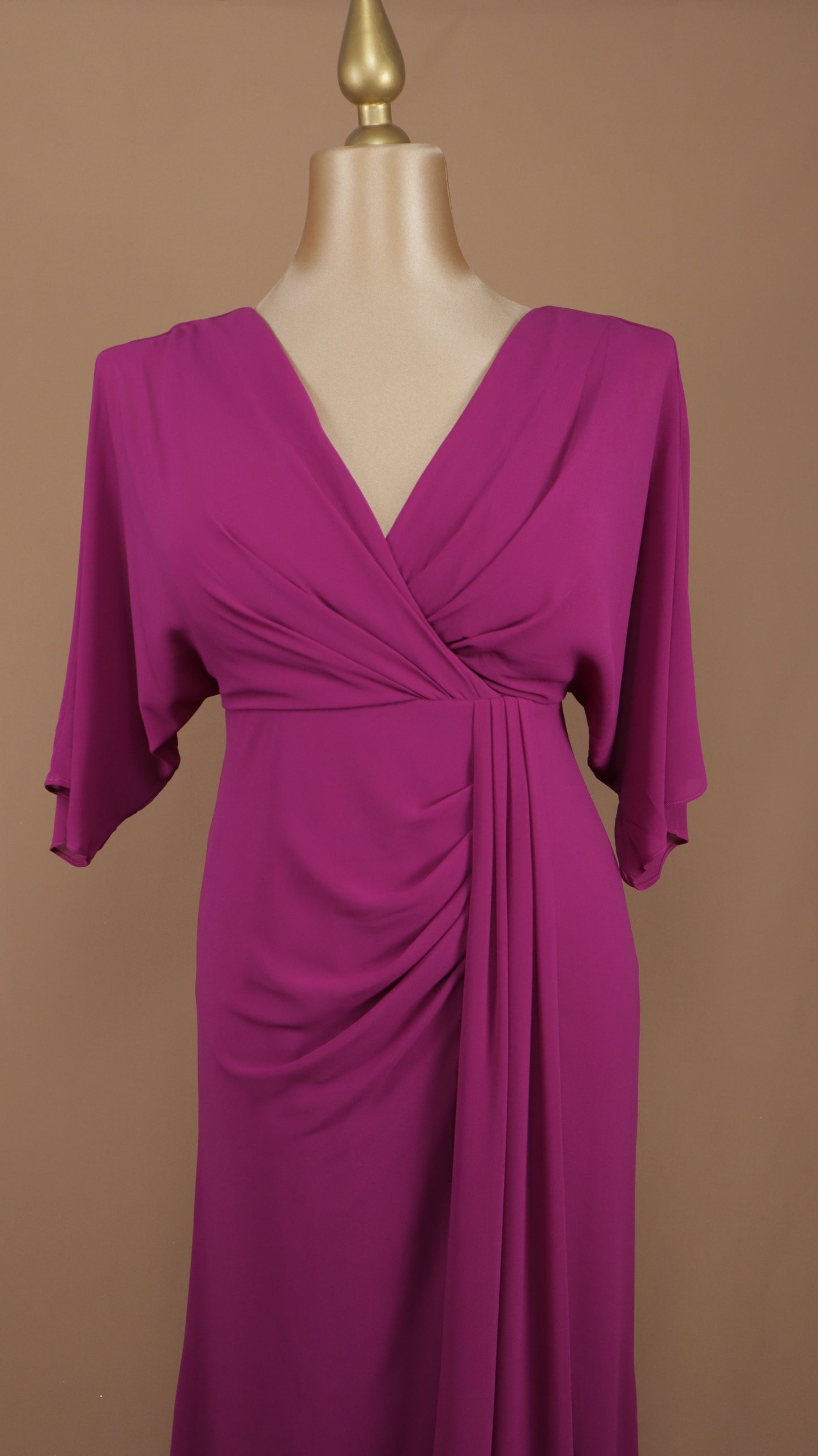 Vestido talla extra manga holgada