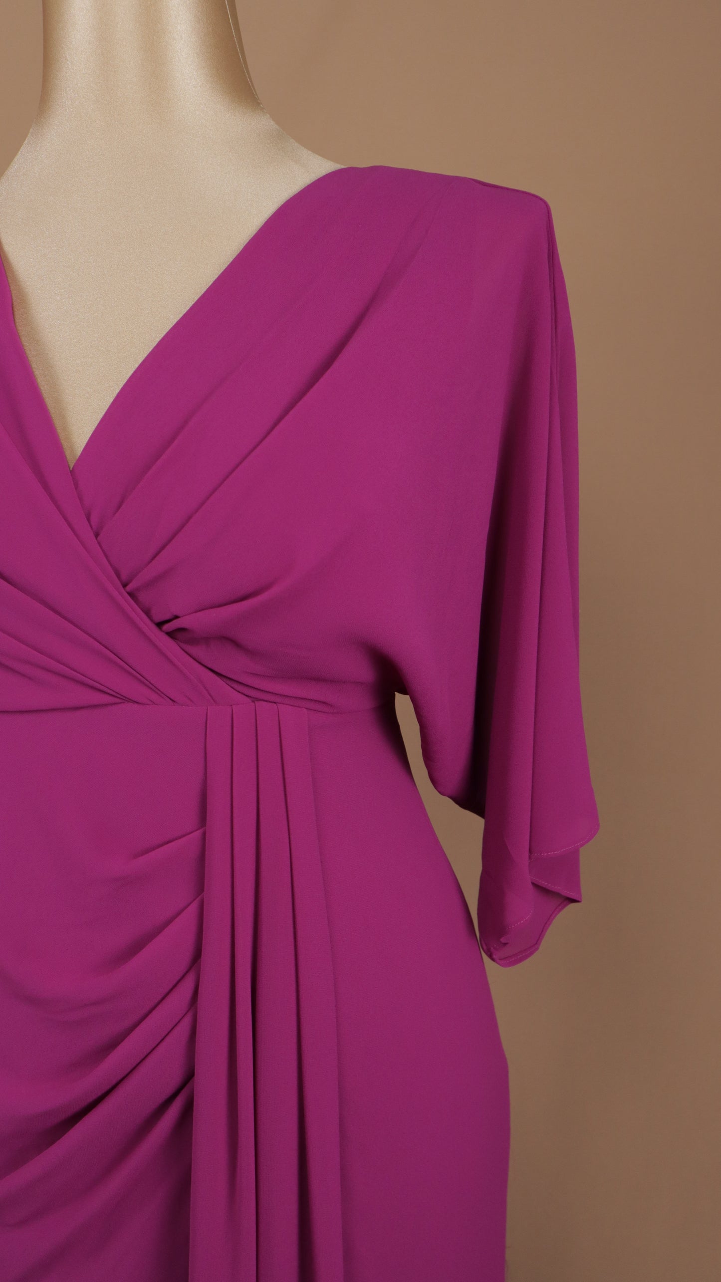 Vestido talla extra manga holgada