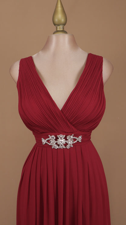Vestido largo plus size corte imperio
