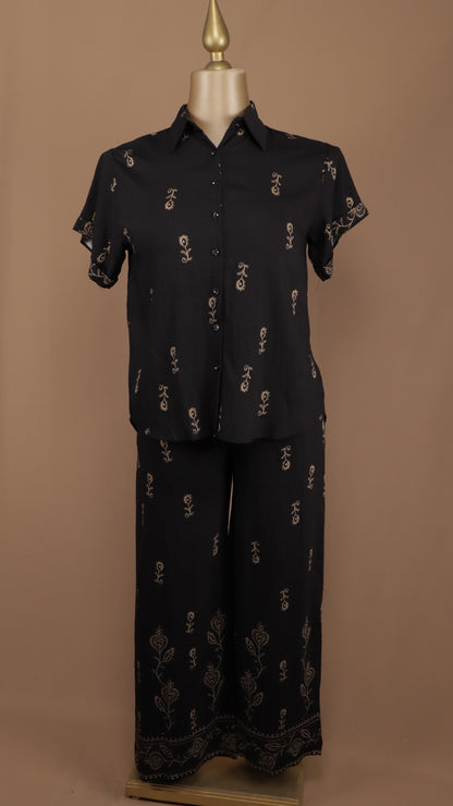 Conjunto plus size de pantalón y blusa holgada