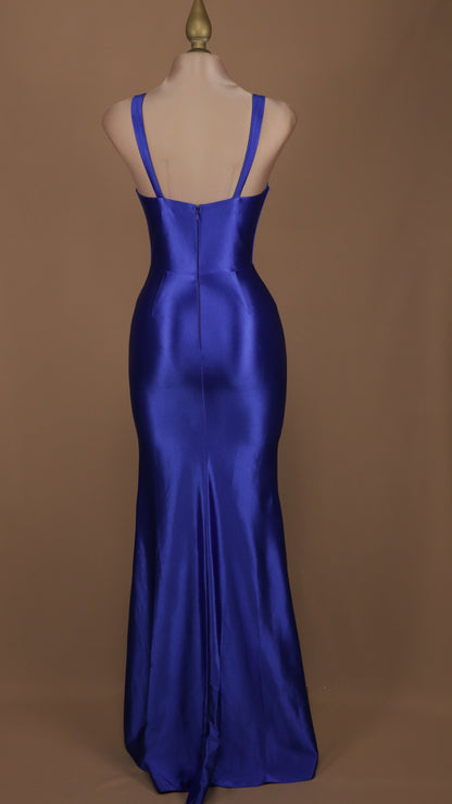 Vestido largo corte sirena escote de tirante
