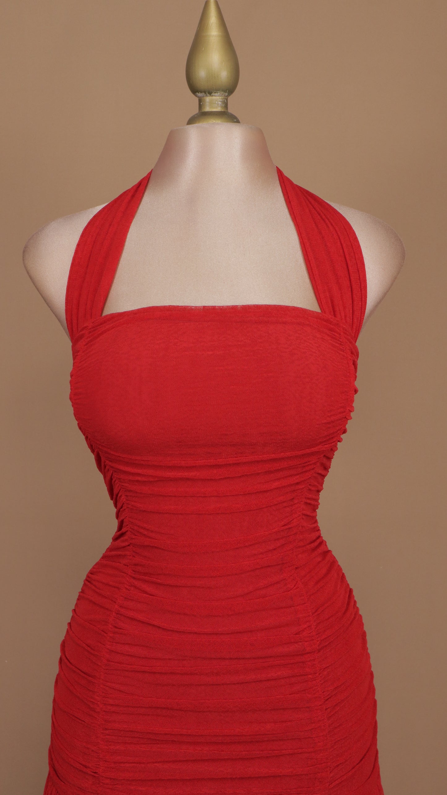 Vestido largo pegadito cuello halter