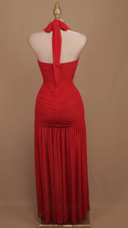 Vestido largo pegadito cuello halter